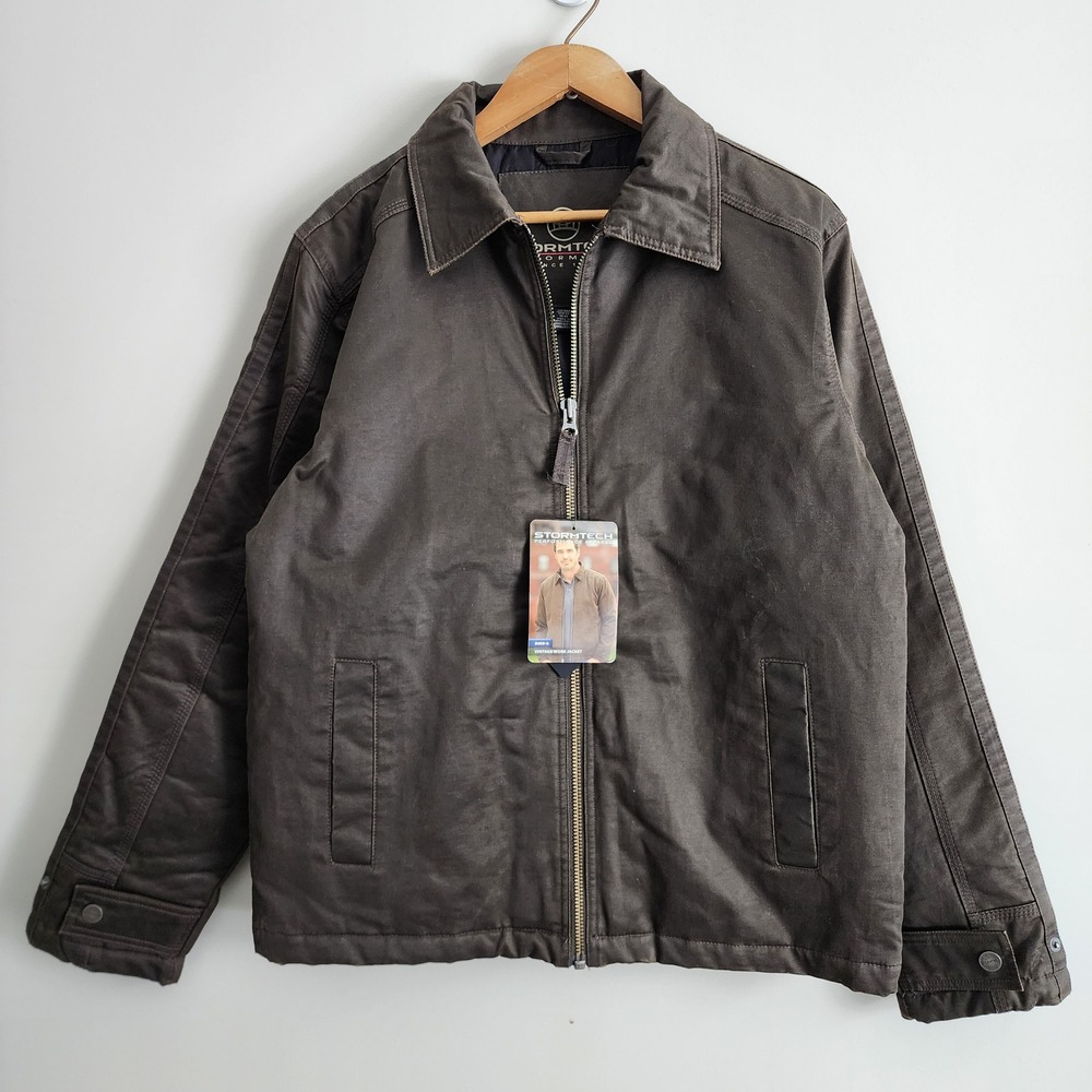 Stormtech Vintage Work Jacket Mens Medium‎ Brown DMS-2 Quilted Lined Chemco Barn